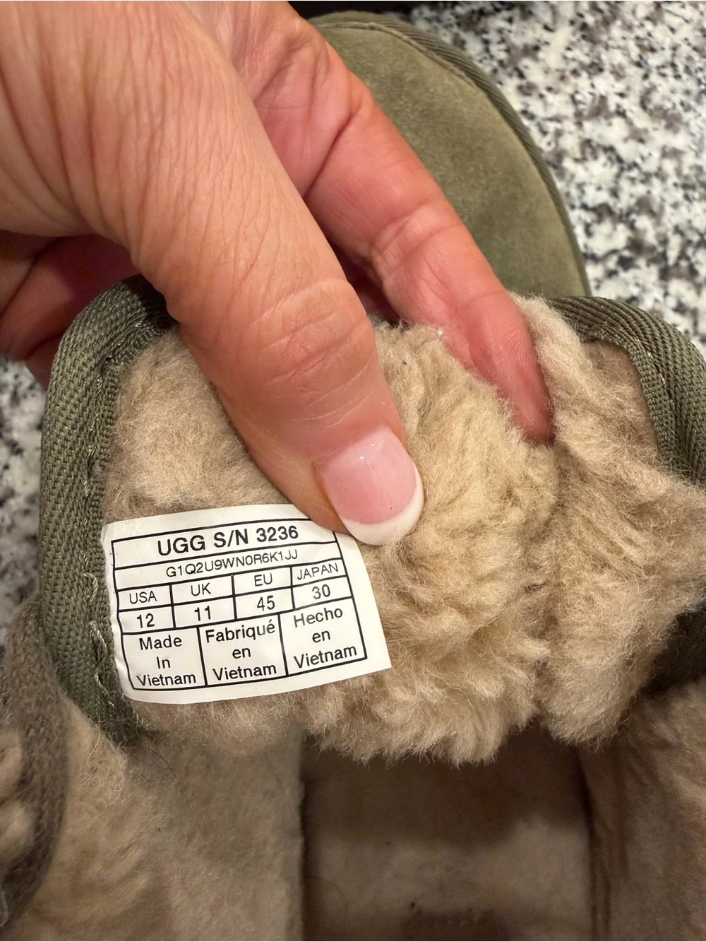 UGG olive suede